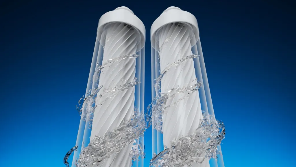 Ultra-filtration membrane cross-section showing pores